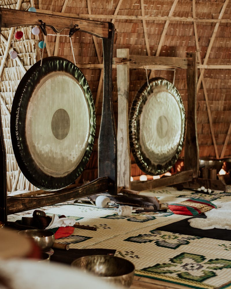 Arhat Studio wellness space with healing instruments